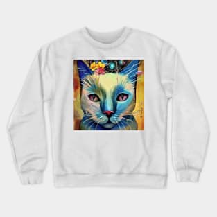 blue cat Crewneck Sweatshirt